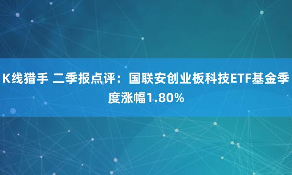 K线猎手 二季报点评：国联安创业板科技ETF基金季度涨幅1.80%