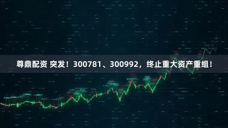 尊鼎配资 突发！300781、300992，终止重大资产重组！